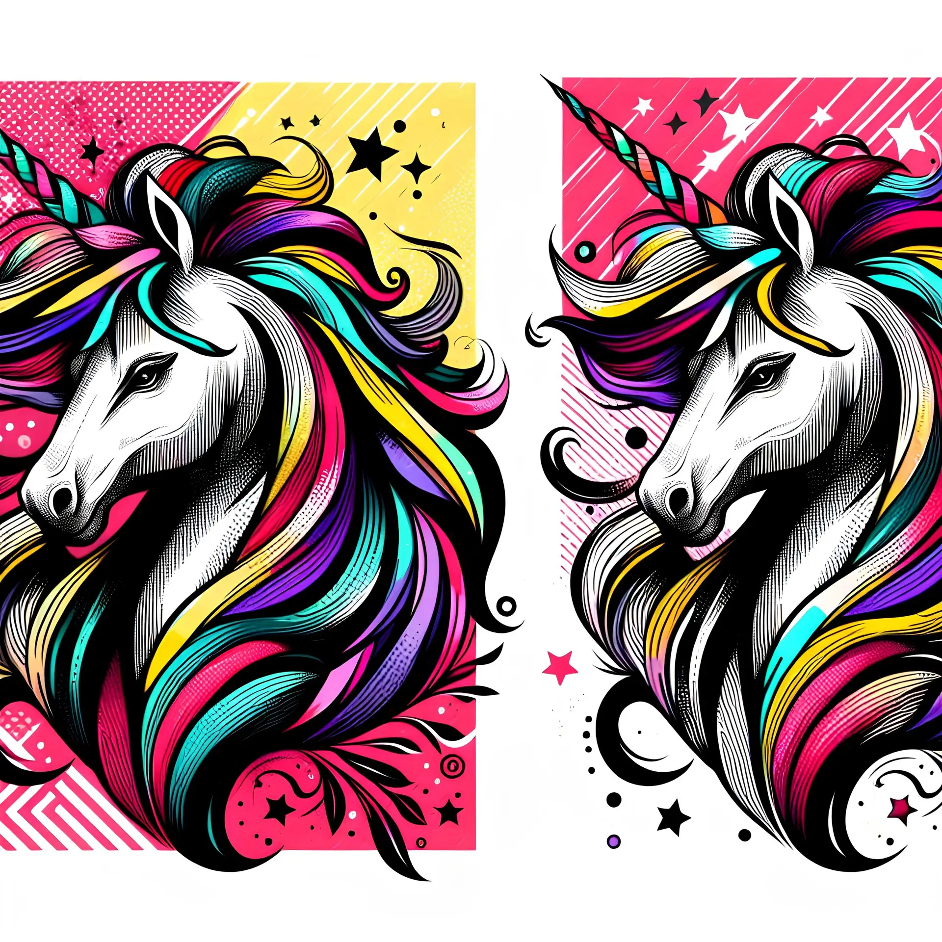 Pop Art Unicorn With Bold - Image 3