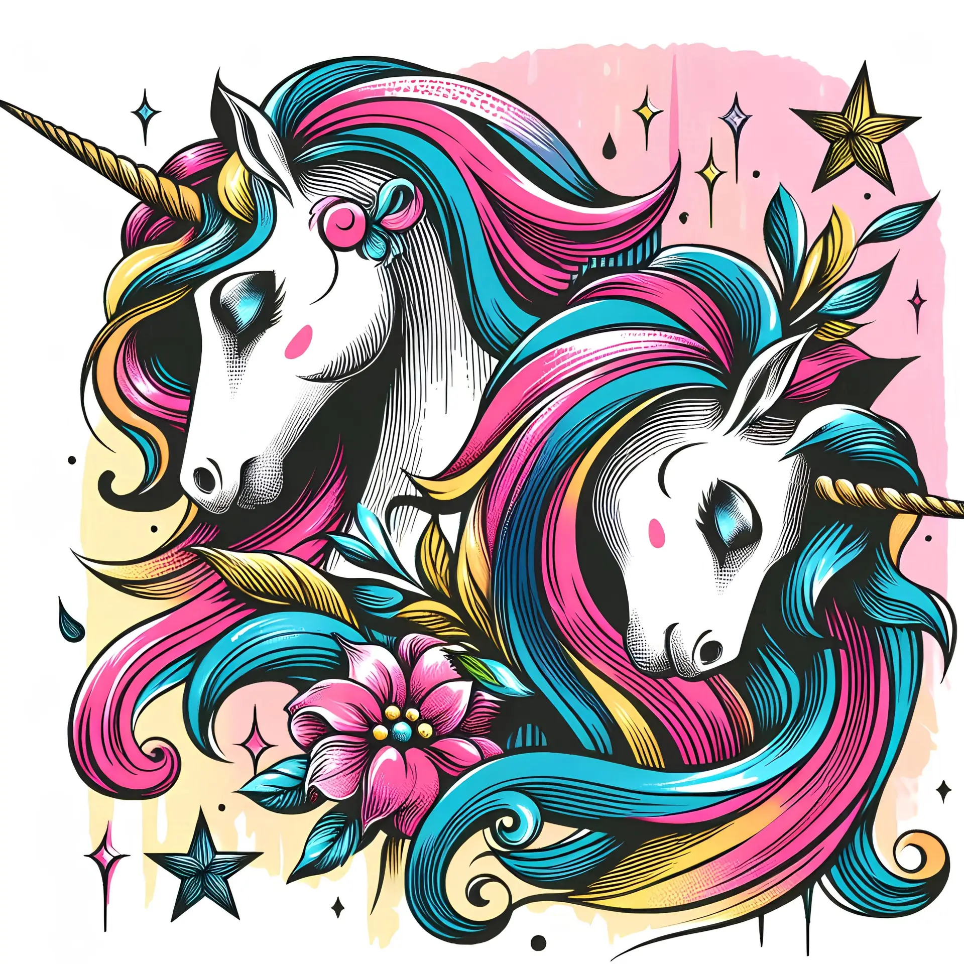 Pop Art Unicorn With Bold - Image 2