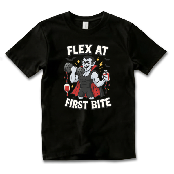 Flex at First Bite Halloween Gym Tee